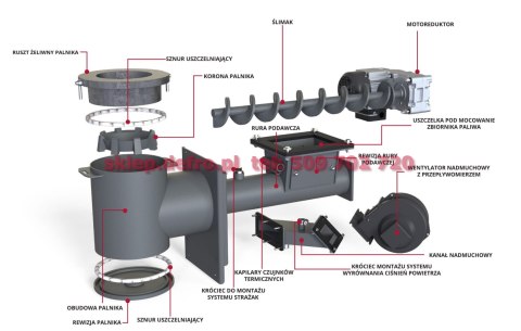 Kolano palnika żeliwne 15-25 kW Kolano palnika żeliwne 15-25 kW
