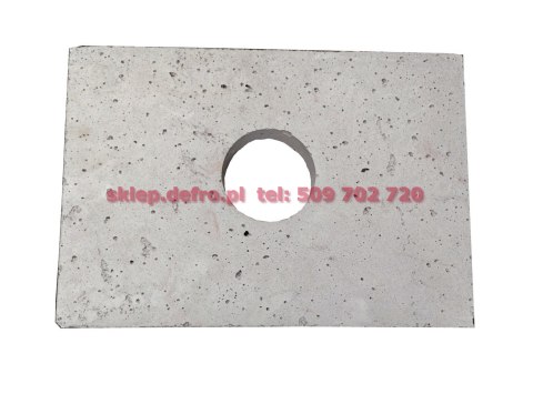 Płyta ceramiczna / szamotowa z otworem 350x240x30mm Płyta ceramiczna / szamotowa z otworem 350x240x30mm