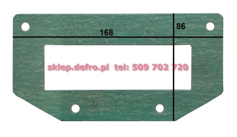 Gasket of the wind tunnel oblique 168x86x2mm Gasket of the wind tunnel oblique 168x86x2mm